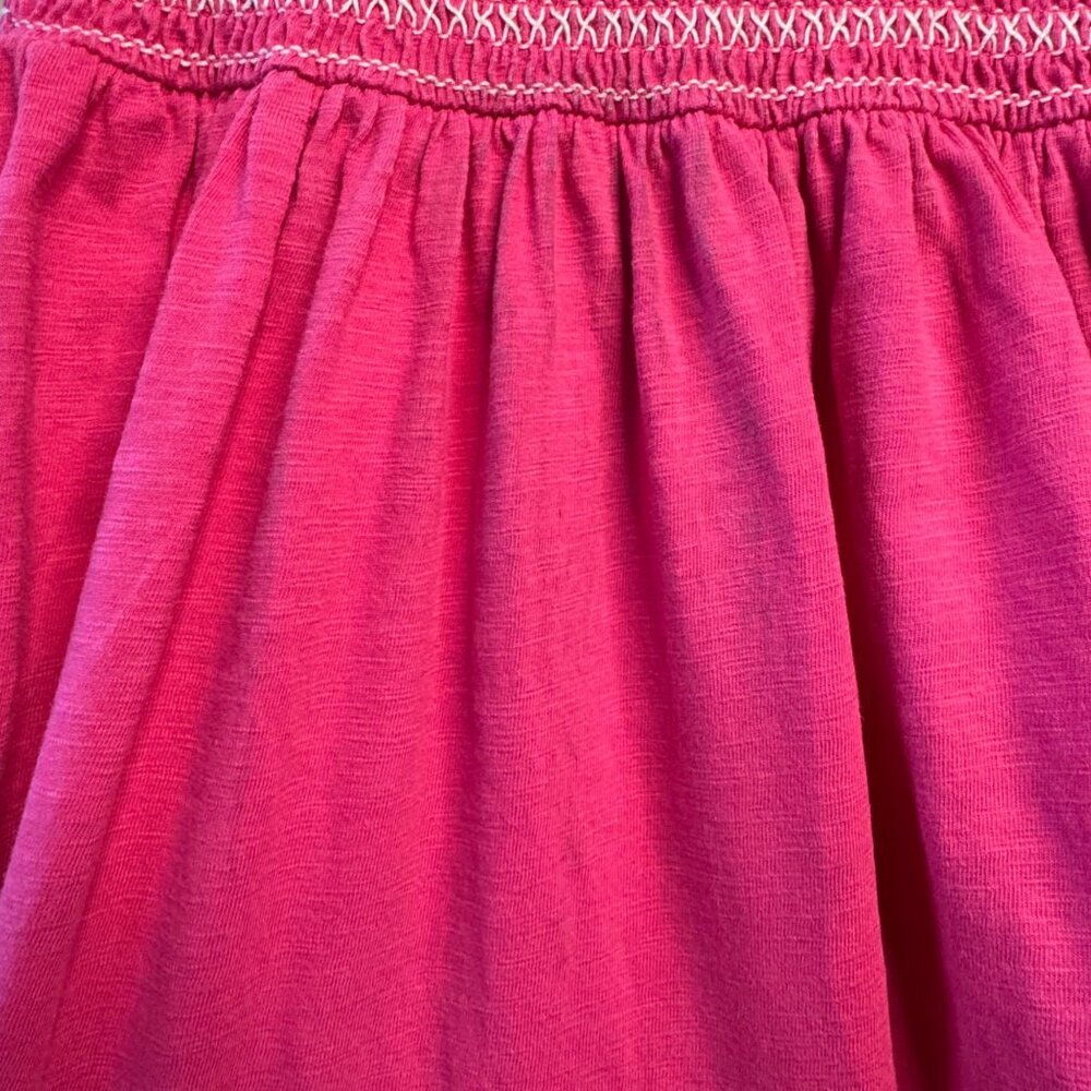 MINI BODEN Shirred Dress Girls 7-8 Pink Smocked Cotton Puff Sleeves - Picture 7 of 9
